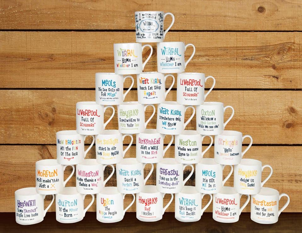 pyramid tower of mugs